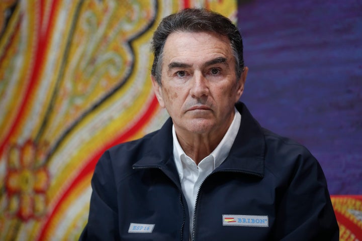 Pedro Campos, durante una presentación de Sanxenxo en FITUR en enero de 2020.