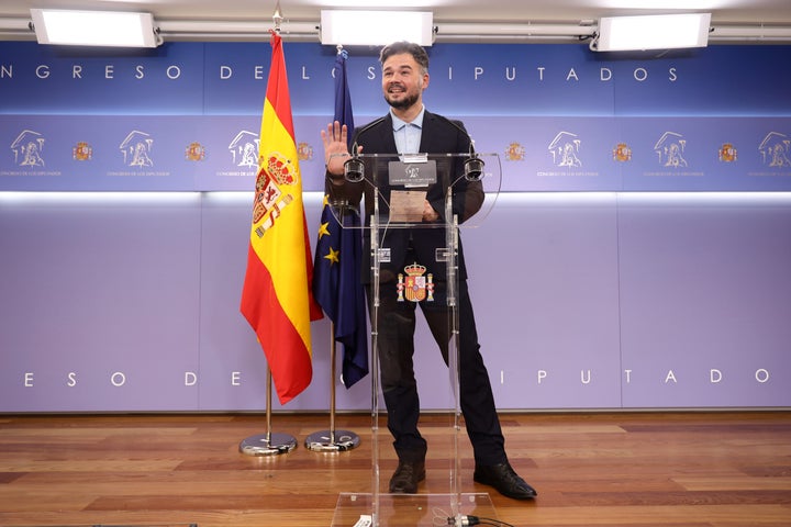 El portavoz parlamentario de ERC, Gabriel Rufian, en una imagen de archivo.