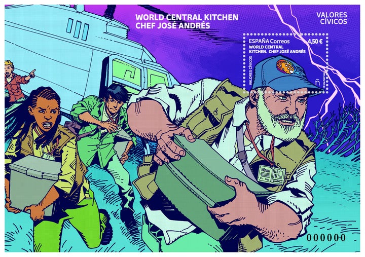 Sello de Correos en homenaje al cocinero José Andrés.