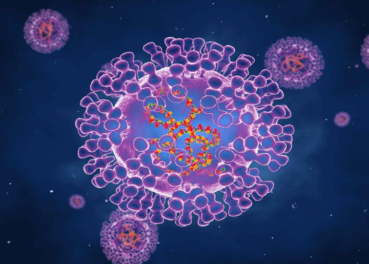 Representación del virus de la viruela