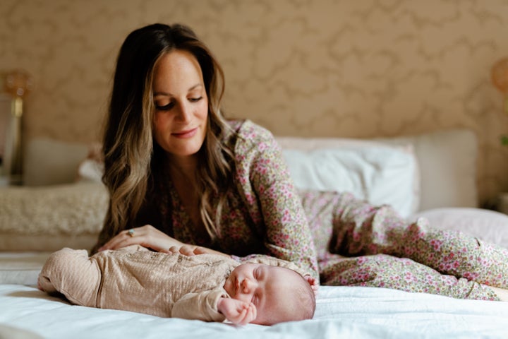 The author with her third child, Sunny.