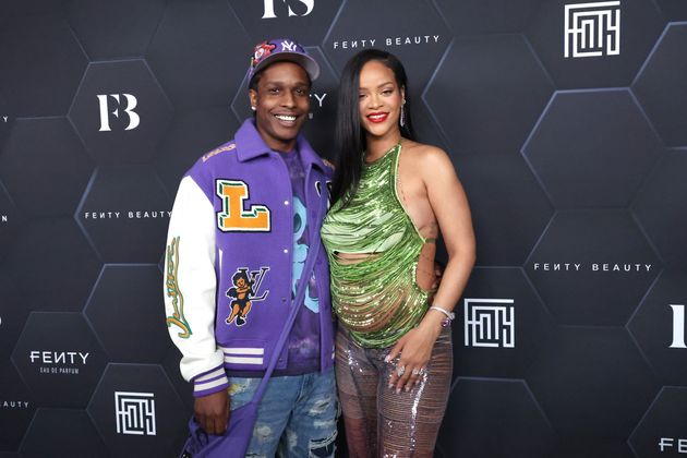 A$AP Rocky and Rihanna in February 2022 in Los Angeles, California.