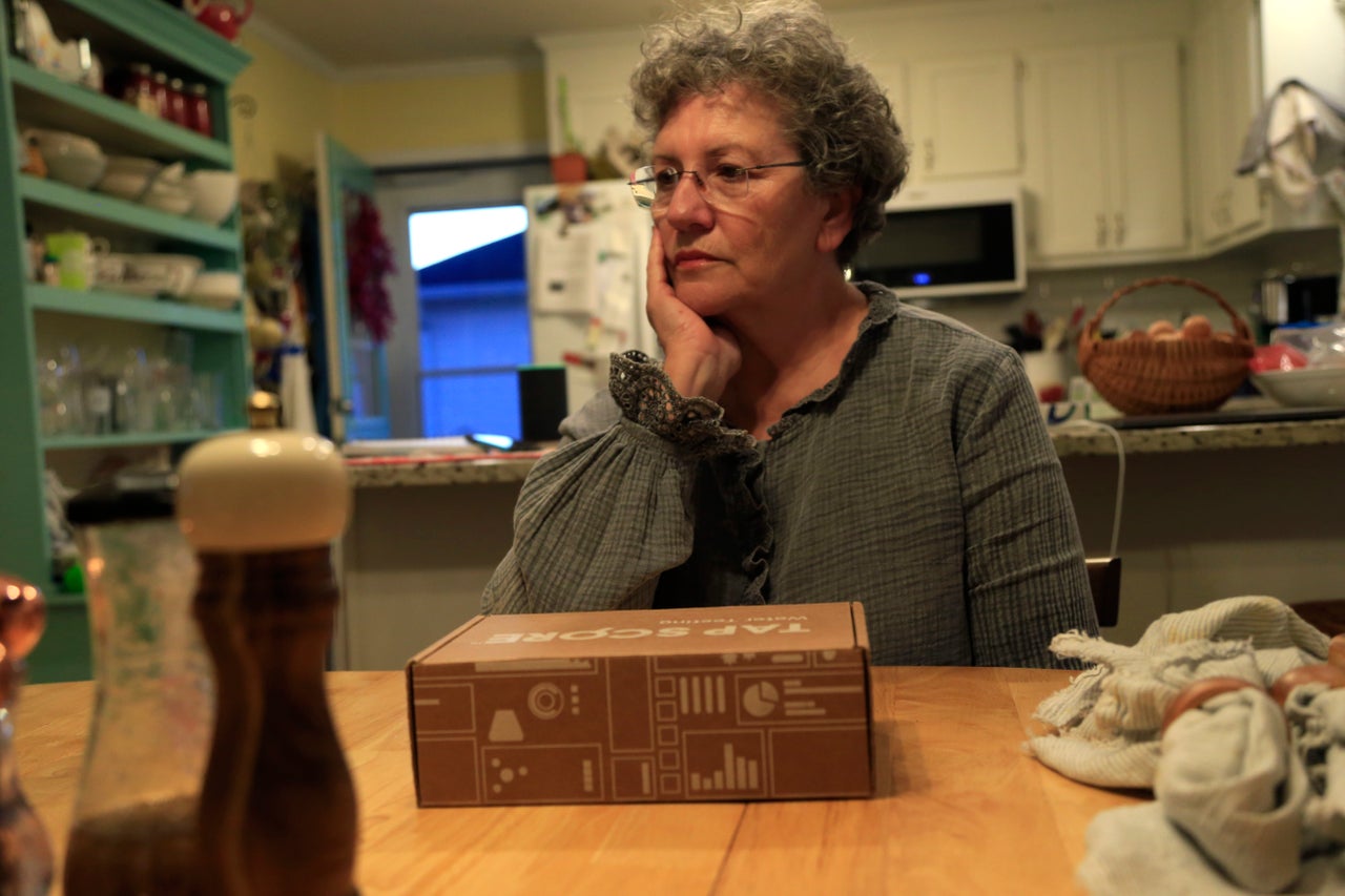 LeAnne Pembleton sits at her kitchen table at her home in Cherryville.