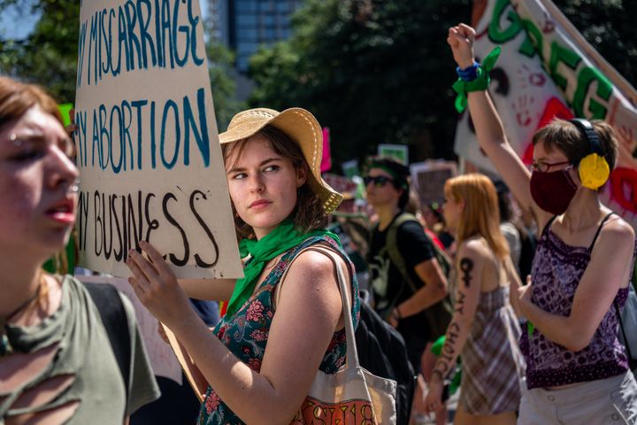 Manifestación por el derecho al aborto, este sábado en Austin (Texas).