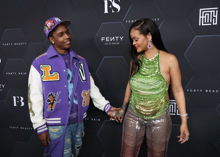 El cantante A$AP Rocky y Rihanna en Los Ángeles.