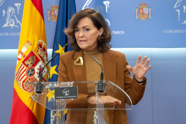 Carmen Calvo en el Congreso.