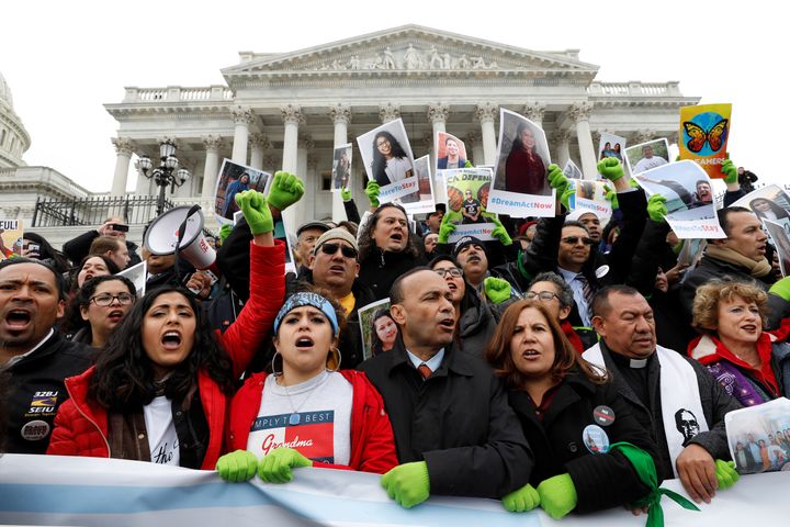 Protesta ante el Senado de Washington de los 'dreamers', en 2017.