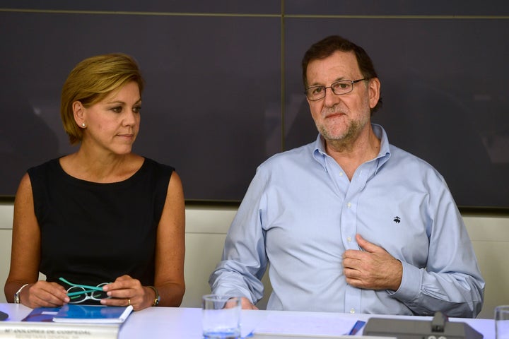 María Dolores de Cospedal y Mariano Rajoy.
