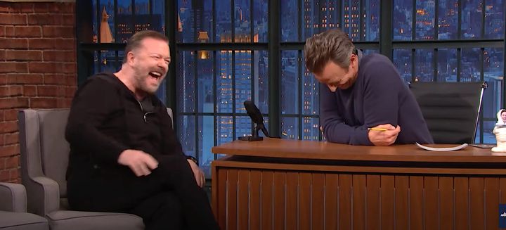 Ricky Gervais and Seth Meyers.