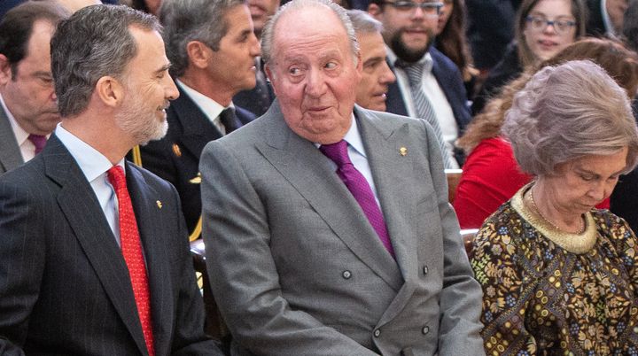 Felipe VI, Juan Carlos I y Sofía.