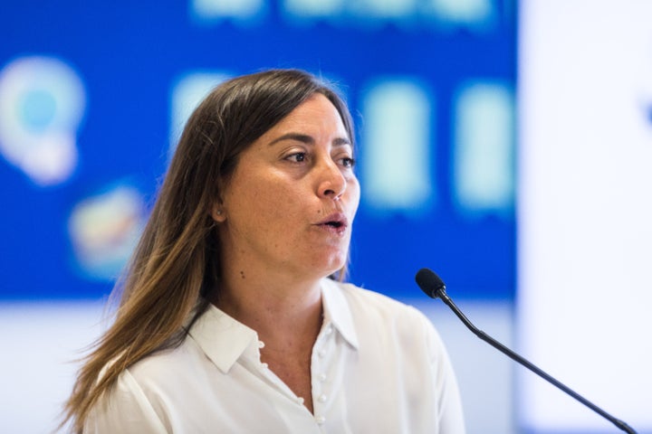 Ana Millán, la alcaldesa de Arroyomolinos, en un acto
