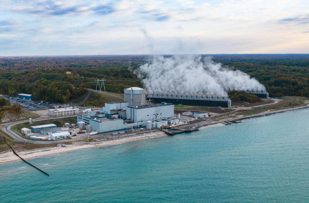 Entergy's now-closed Palisades nuclear plant in southwestern Michigan.