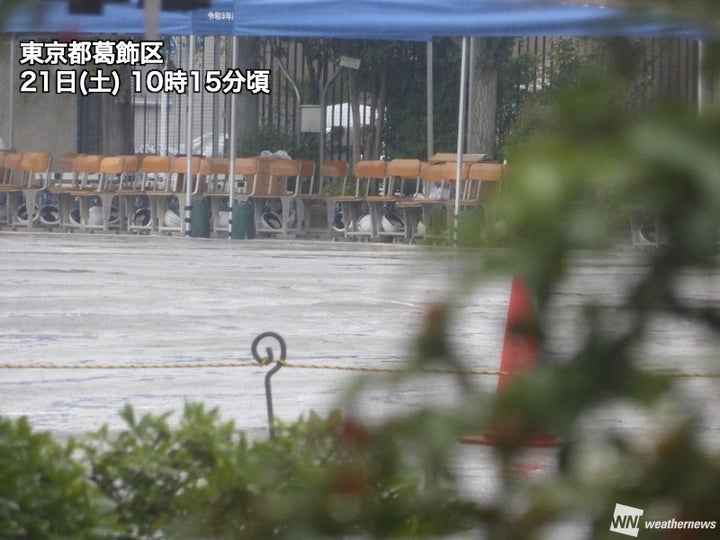 東京都の雨の様子