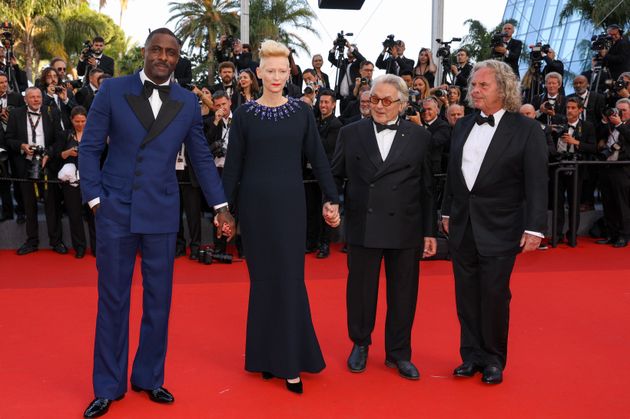 Idris Elba, Tilda Swinton, le réalisaeur George Miller et le producteur Doug Mitchell sur le tapis...