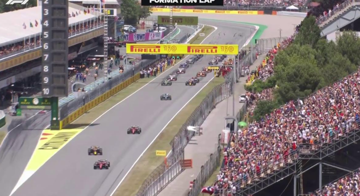 Retransmisión de la Formula Uno en Telecinco.