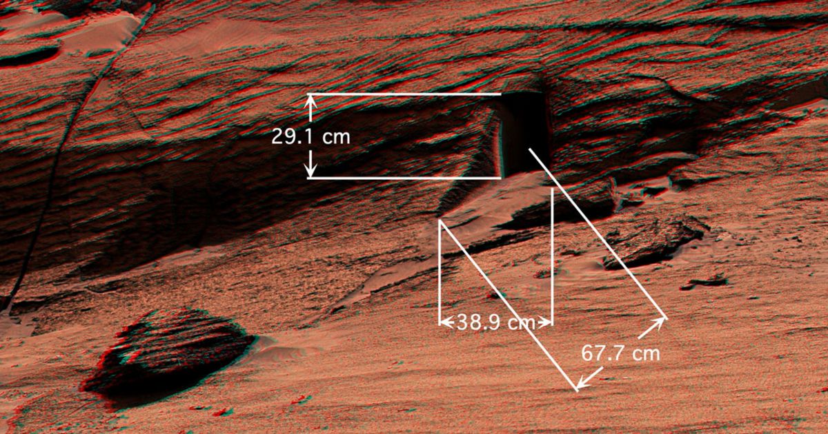 Cette "porte" photographiée sur Mars est en réalité toute petite