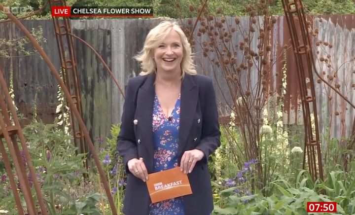 Carol Kirkwood speaking live on BBC Breakfast about her engagement