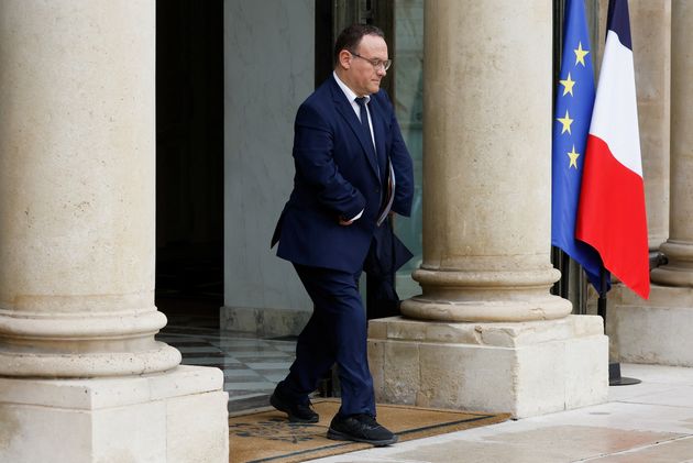 French Minister for Solidarity and the Disabled Damien Abad leaves after the first weekly cabinet meeting of the new government at the Elysee Palace in Paris, France May 23, 2022. REUTERS/Christian Hartmann