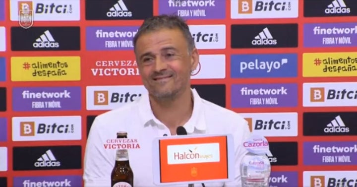 Luis Enrique, en la rueda de prensa.