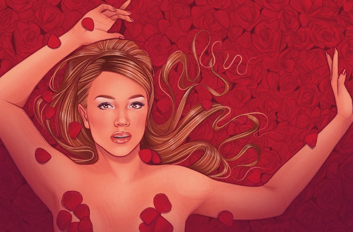 Britney Spears en una de las ilustraciones del libro.