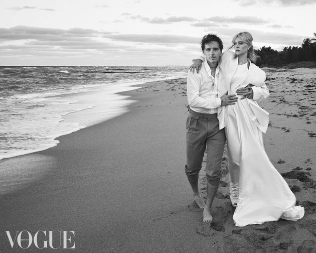Brooklyn Beckham and Nicola Peltz pictured in the June issue of British Vogue
