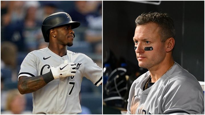 Major League Baseball suspended Josh Donaldson (R) for one game Monday after the New York Yankees slugger made multiple references to Jackie Robinson while talking to White Sox star Tim Anderson during the weekend.