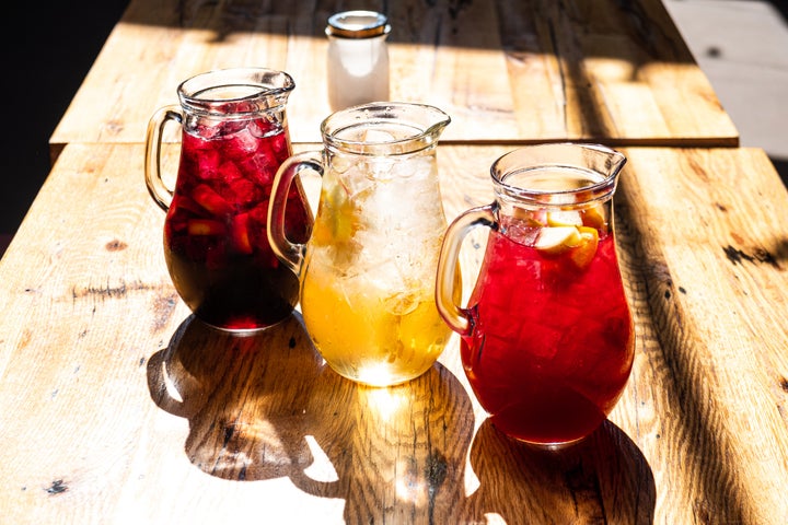 Three pitchers of sangria from Chicago’s Ba-ba-reeba.