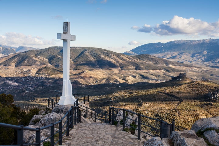 Cruz del castillo de Santa Catalina en Jaén.