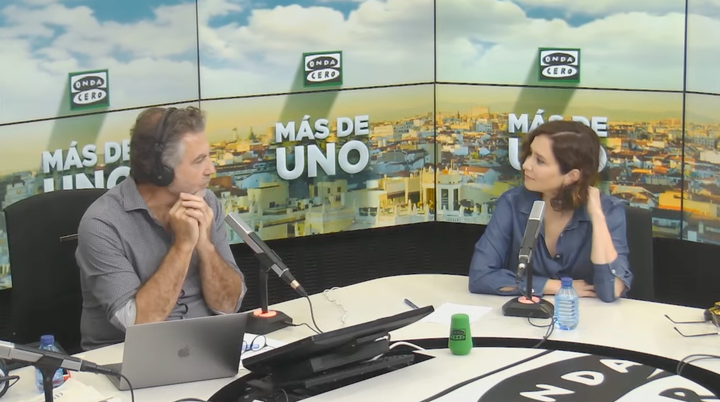 Alsina entrevista a Ayuso en Onda Cero.