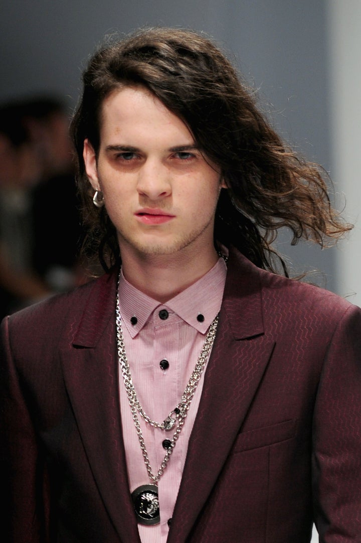 Jethro Lazenby walking the runway during Milan Fashion Week in 2010