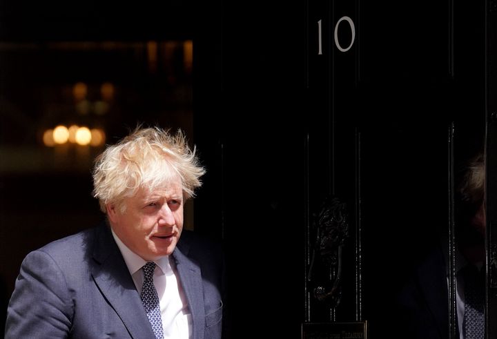 Prime Minister Boris Johnson before welcoming the Emir of Qatar, Sheikh Tamim bin Hamad Al Thani to 10 Downing Street.