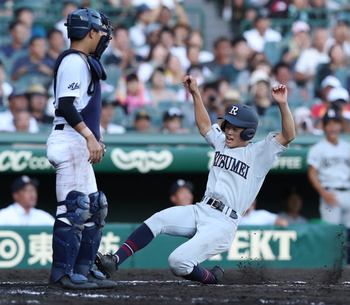 高校野球・秋田中央－立命館宇治／宮下の生還（2019年夏の甲子園）