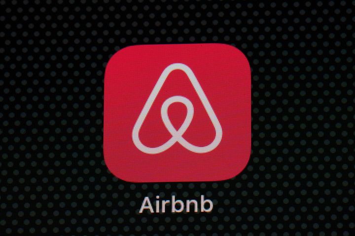The Airbnb app icon is seen on an iPad screen, on May 8, 2021, in Washington.