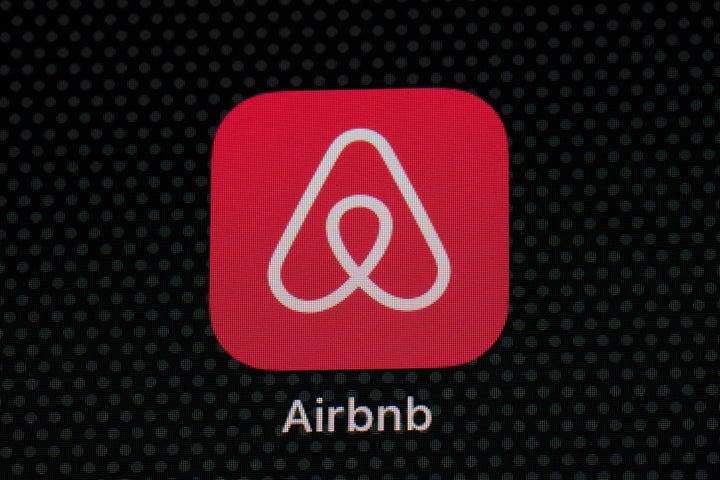 The Airbnb app icon is seen on an iPad screen, on May 8, 2021, in Washington.