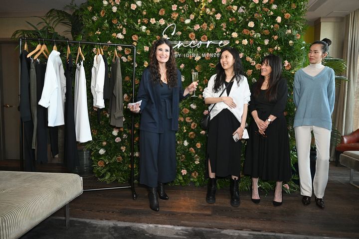 "I wanted to take the anxiety out of the getting-dressed process," Menzel (left) said of her new apparel line.