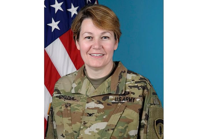 This image provided by the U.S. Army shows Col. Gail Curley. 