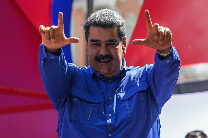 NicolÁs Maduro, en un acto con trabajadores en Caracas, el pasado 1 de mayo. 