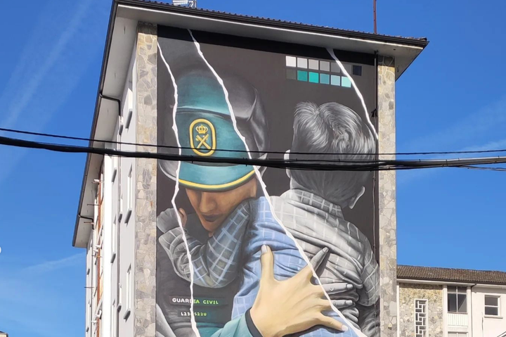 El mural de Diego As en la comandancia de Lugo.