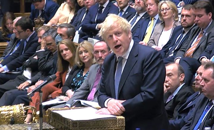 Boris Johnson told the Commons the partygate scandal had left him "humbled"