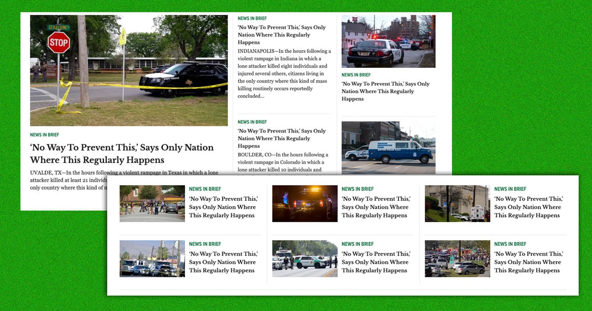 The Onion Calls Out Inaction Over Mass Shootings With Classic Response