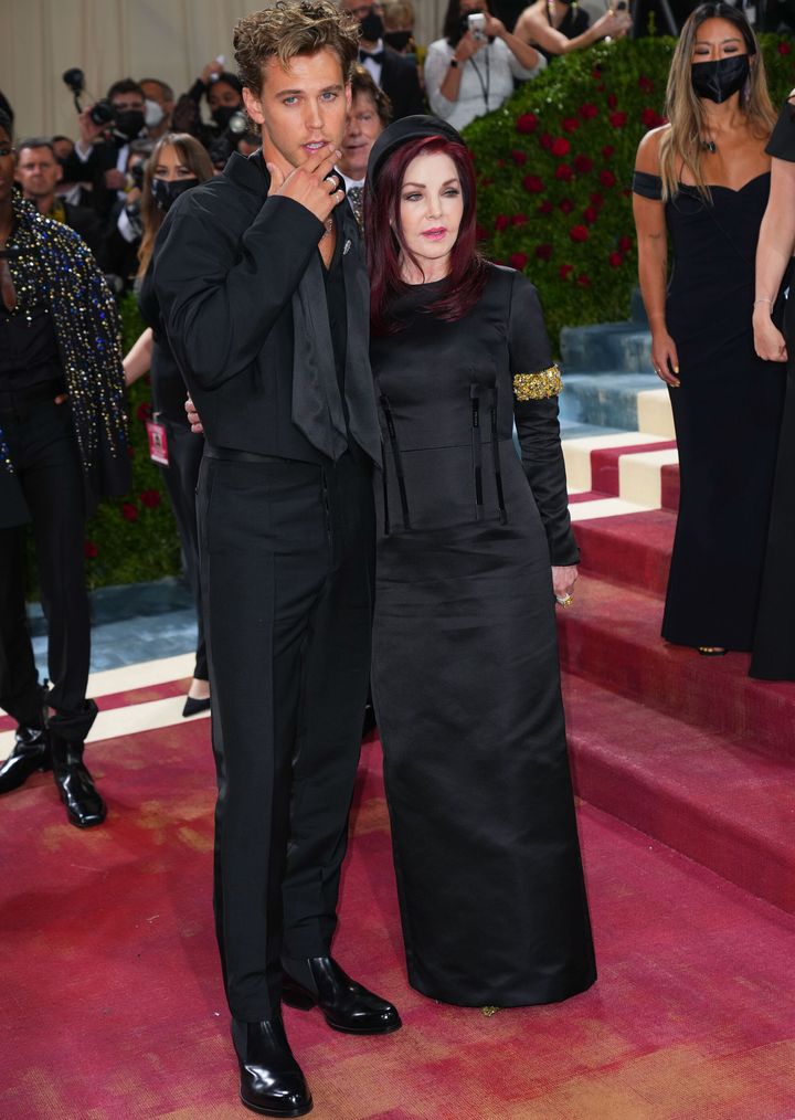 Austin Butler and Priscilla Presley at The 2022 Met Gala.