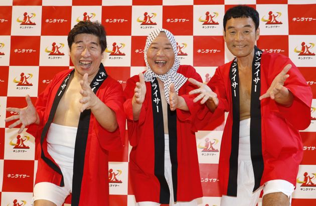お笑いトリオ「ダチョウ倶楽部」。（左から）寺門ジモンさん、故・上島竜兵さん、肥後克広さん ※2019年に撮影されたものです