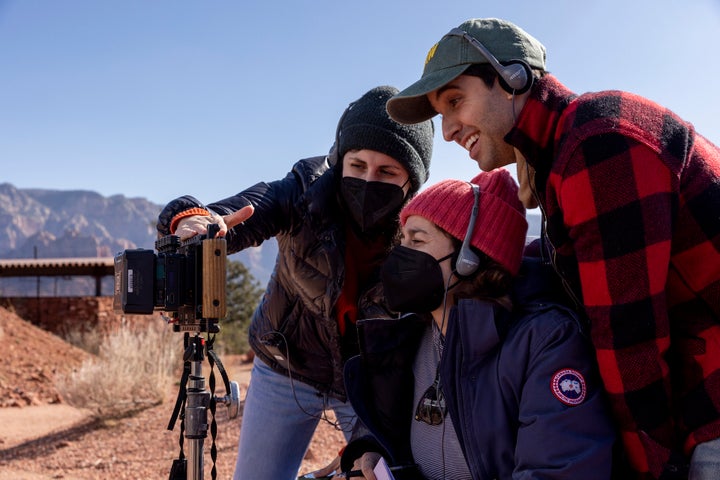 "Hacks" co-creators and showrunners Jen Statsky, Lucia Aniello and Paul Downs.