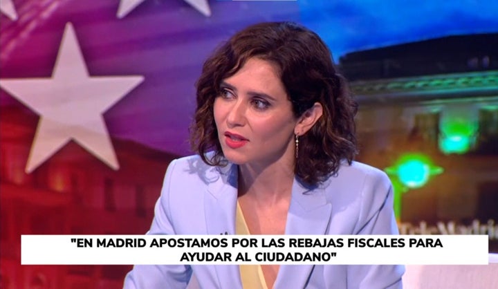 Isabel Díaz Ayuso, en una entrevista en Telemadrid.