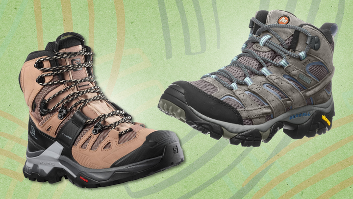 The <a href="https://www.amazon.com/Salomon-Womens-Hiking-Sirocco-Mousse/dp/B08LGKQ3PH?tag=kristenadaway-20&ascsubtag=6570bfaee4b0f96b99d9c92a%2C-1%2C-1%2Cm%2C0%2C0%2Chp-fil-am%3D0%2C0%3A0%2C0%2C0%2C0" target="_blank" role="link" data-amazon-link="true" rel="sponsored" class=" js-entry-link cet-external-link" data-vars-item-name="Salomon Quest 4 GORE-TEX hiking boot" data-vars-item-type="text" data-vars-unit-name="6570bfaee4b0f96b99d9c92a" data-vars-unit-type="buzz_body" data-vars-target-content-id="https://www.amazon.com/Salomon-Womens-Hiking-Sirocco-Mousse/dp/B08LGKQ3PH?tag=kristenadaway-20&ascsubtag=6570bfaee4b0f96b99d9c92a%2C-1%2C-1%2Cm%2C0%2C0%2Chp-fil-am%3D0%2C0%3A0%2C0%2C0%2C0" data-vars-target-content-type="url" data-vars-type="web_external_link" data-vars-subunit-name="article_body" data-vars-subunit-type="component" data-vars-position-in-subunit="0">Salomon Quest 4 GORE-TEX hiking boot</a> and <a href="https://www.amazon.com/Merrell-Womens-Waterproof-Hiking-Granite/dp/B01HFL883C?tag=kristenadaway-20&ascsubtag=6570bfaee4b0f96b99d9c92a%2C-1%2C-1%2Cm%2C0%2C0%2Chp-fil-am%3D0%2C0%3A0%2C0%2C0%2C0" target="_blank" role="link" data-amazon-link="true" rel="sponsored" class=" js-entry-link cet-external-link" data-vars-item-name="Merrell Moab 2 mid waterproof hiking boot" data-vars-item-type="text" data-vars-unit-name="6570bfaee4b0f96b99d9c92a" data-vars-unit-type="buzz_body" data-vars-target-content-id="https://www.amazon.com/Merrell-Womens-Waterproof-Hiking-Granite/dp/B01HFL883C?tag=kristenadaway-20&ascsubtag=6570bfaee4b0f96b99d9c92a%2C-1%2C-1%2Cm%2C0%2C0%2Chp-fil-am%3D0%2C0%3A0%2C0%2C0%2C0" data-vars-target-content-type="url" data-vars-type="web_external_link" data-vars-subunit-name="article_body" data-vars-subunit-type="component" data-vars-position-in-subunit="1">Merrell Moab 2 mid waterproof hiking boot</a>.