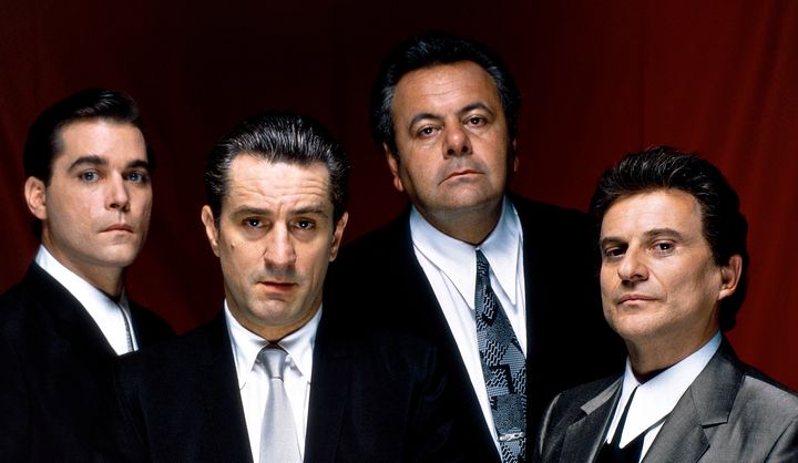 Ray Liotta, left, is seen with his "Goodfellas" co-stars Robert De Niro, Paul Sorvino and Joe Pesci.