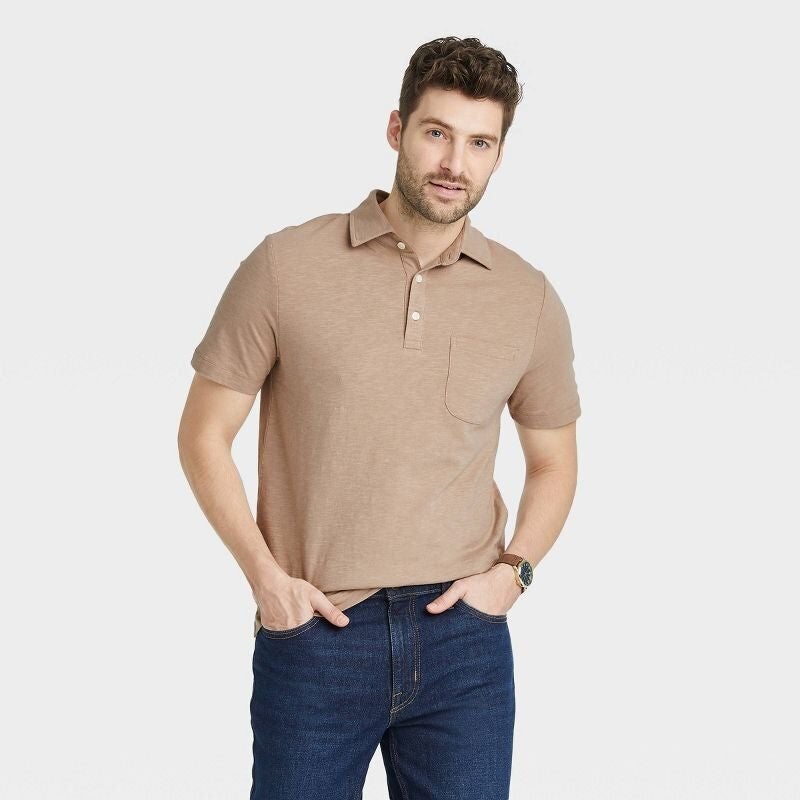 A collared polo shirt