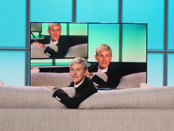Ellen DeGeneres during the closing moments of the final "The Ellen DeGeneres Show" taping.