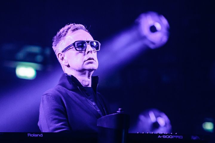 Andrew Fletcher of Depeche Mode performs on stage in Milan in January.