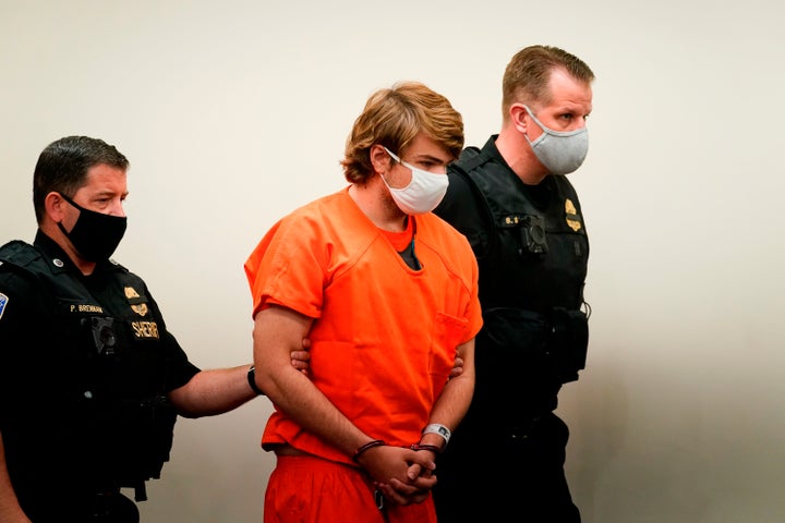 Payton Gendron, seen here in a Buffalo, New York, court, faces charges related to the Buffalo supermarket shooting on May 14, 2022.